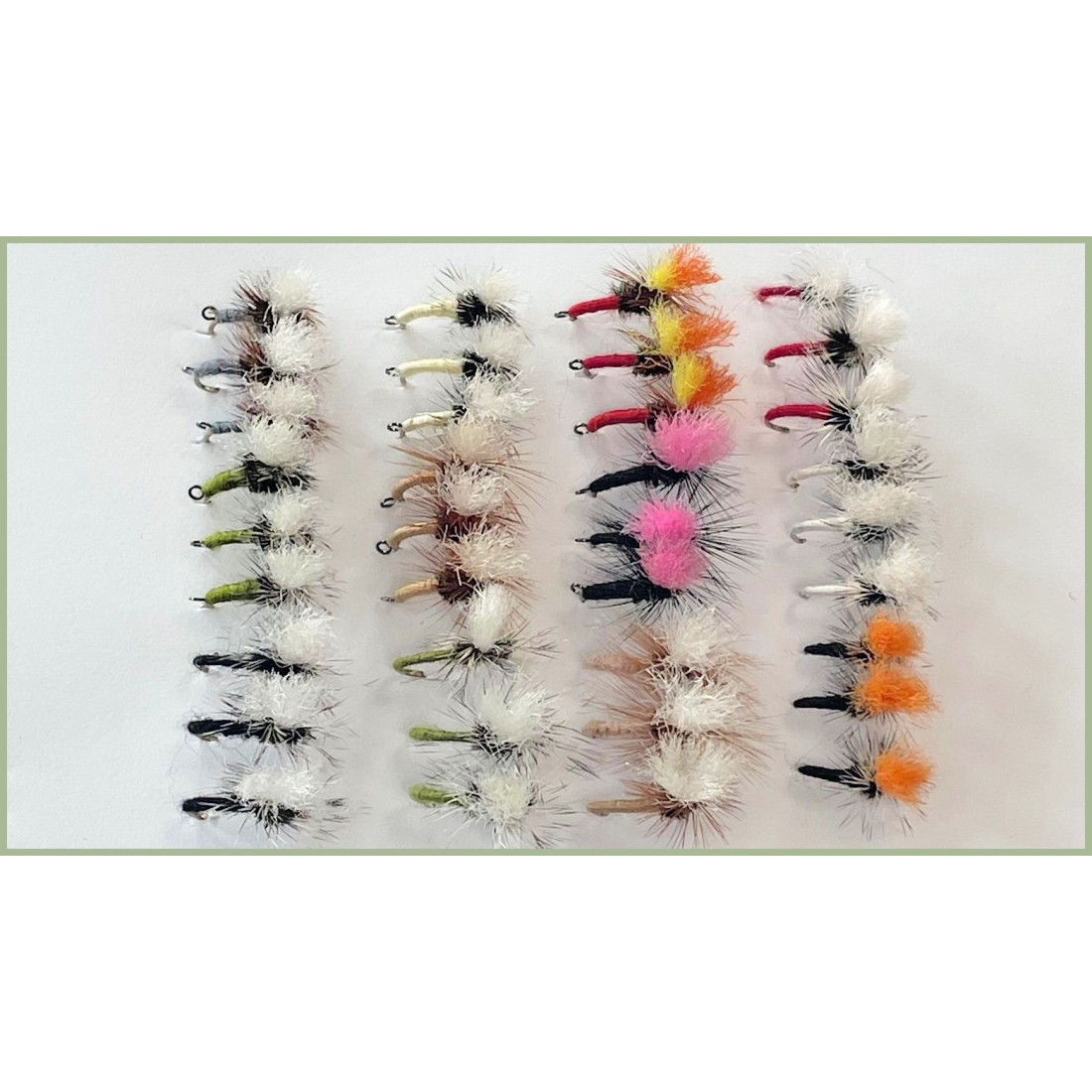 Cruncher Nymph Pattern 12 Barbless Cruncher Trout Flies - Black & Olive Nymph Assortment, Sizes 12-16, Chemically Sharpened Hooks Olive Cruncher Flies